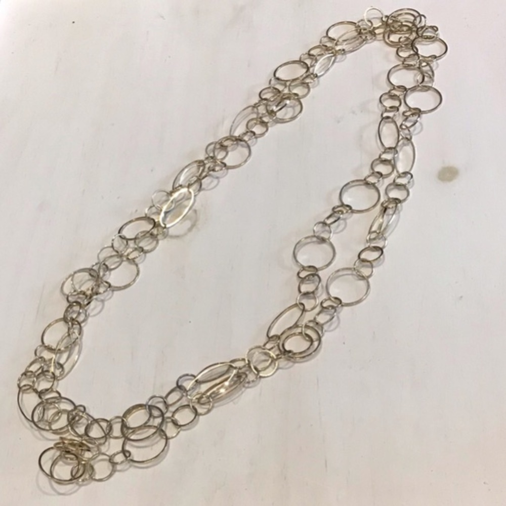 Vintage Link Chain Necklace Gold Tone Layering Statement Jewelry